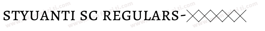 styuanti sc regulars字体转换